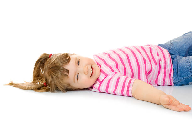 istock Laying funny little girl 118985734