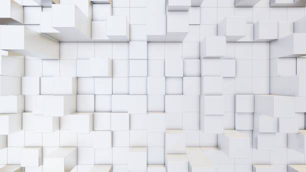 istock Abstract 3D illustration of white cubes background 1189862099
