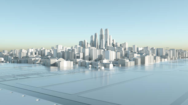 istock Abstract Modern High Quality City Panorama 1189866130