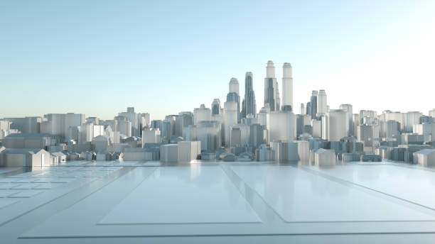 istock Abstract Modern High Quality City Panorama 1189866150