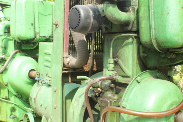 istock Large green colour electrical power generator. Electrical generator. Diesel generator. 1189866160