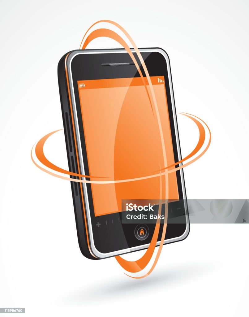 Téléphone Mobile - clipart vectoriel de Affichage digital libre de droits