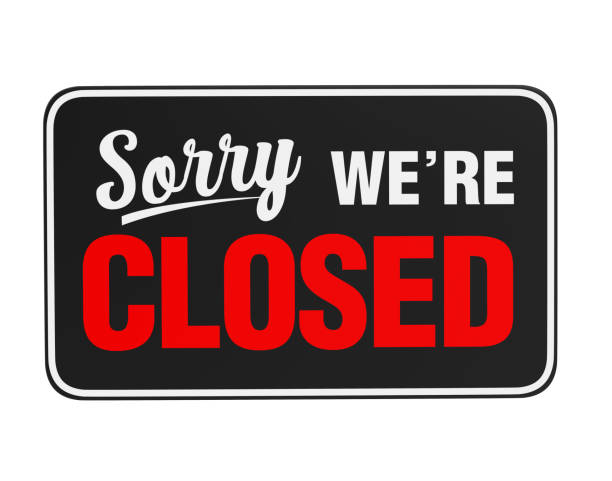 istock Sorry We're Closed Sign Isolated 1189869422