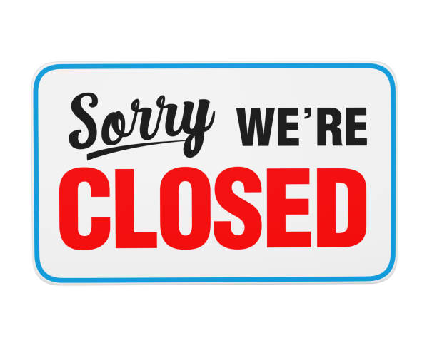 istock Sorry We're Closed Sign Isolated 1189869442