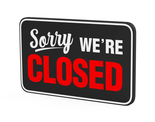 istock Sorry We're Closed Sign Isolated 1189869458