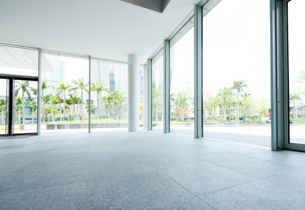 istock Bright lobby in morden office building 1189872705