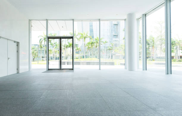 istock Bright lobby in morden office building 1189872822