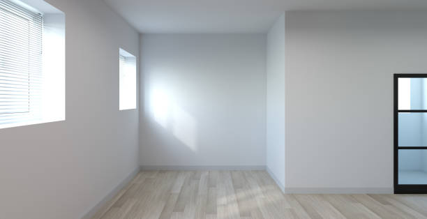 istock Empty room without interior 3d rendering, new house waiting for interior decoration 1189876175