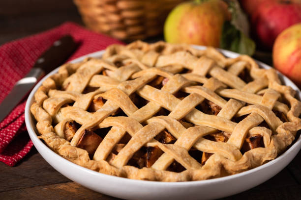 istock Apple Pie With Whole Wheat Lattice Crust 1189879178