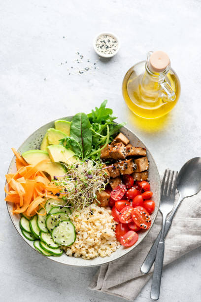 istock Vegan Salad bowl or Buddha bowl 1189879807