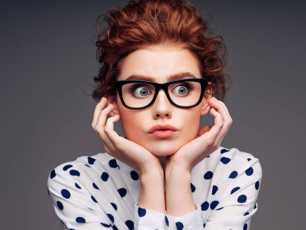 istock Beautiful girl with eyeglasses 1189884489