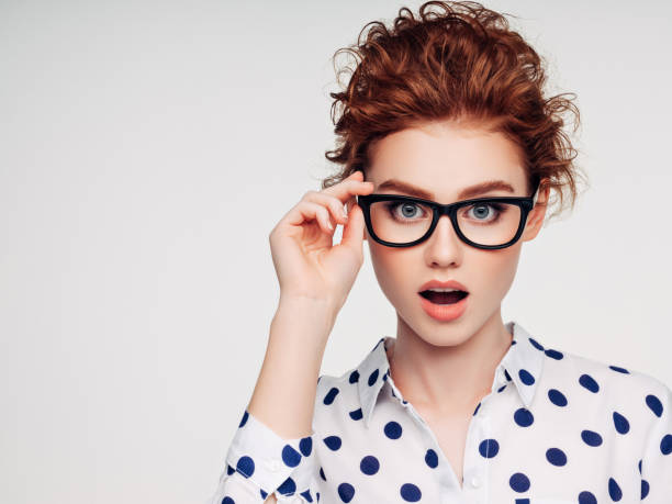 Beautiful girl with eyeglasses