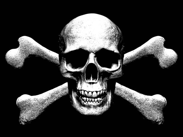 istock Skull and crossbones symbol clipart isolated in background - 3d Illustration 1189884738