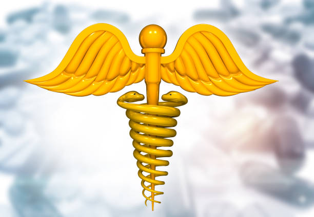 istock Medical symbol on abstract background 1189889378