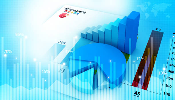 istock Digital graph chart of stock market and exchange 1189891759