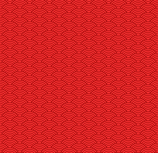 istock Chinese festive background. Traditional Chinese red ornament, geometric seamless pattern 1189892172