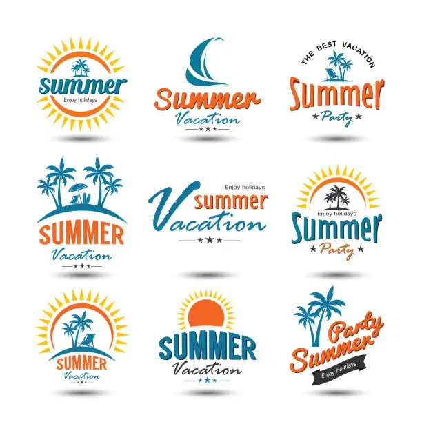 Vector illustration of Summer emblem