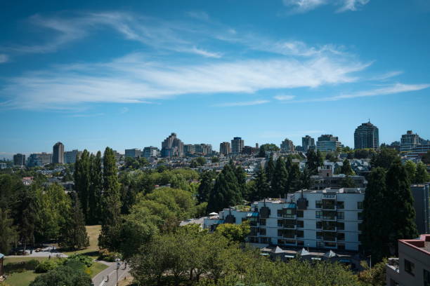 istock Vancouver Cityscape with blue sky 1189897596