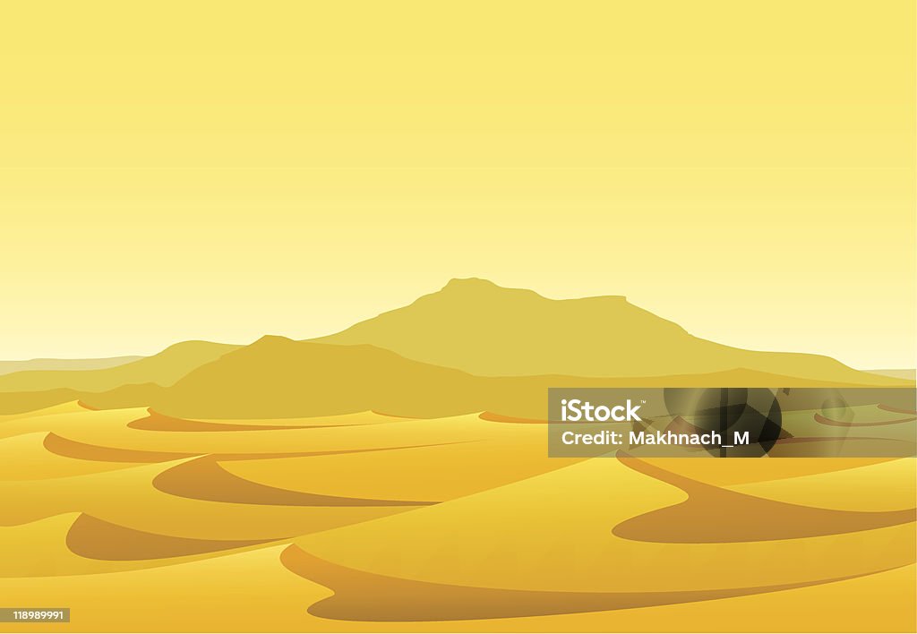 Pustyni z dunes - Grafika wektorowa royalty-free (Bez ludzi)