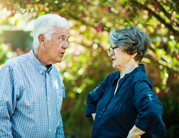 istock Senior couple disagree angrily 1189903142