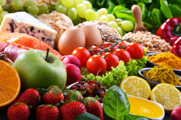 istock Assorted organic food products on the table 1189911468