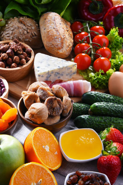 istock Assorted organic food products on the table 1189912223