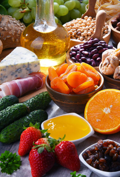 istock Assorted organic food products on the table 1189912322