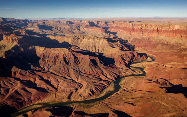 Aerial view of the Grand Canyon stock photo