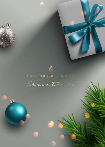 ilustrações de stock, clip art, desenhos animados e ícones de holiday greeting card. vector illustration. - christmas present bow christmas snowflake