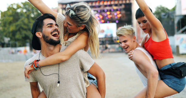 istock Young energetic group of people having fun 1189915208