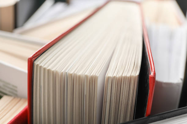 istock Many books on whole background, close up. Self development 1189917795