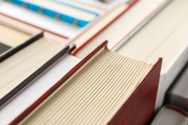 istock Many books on whole background, close up. Self development 1189918323