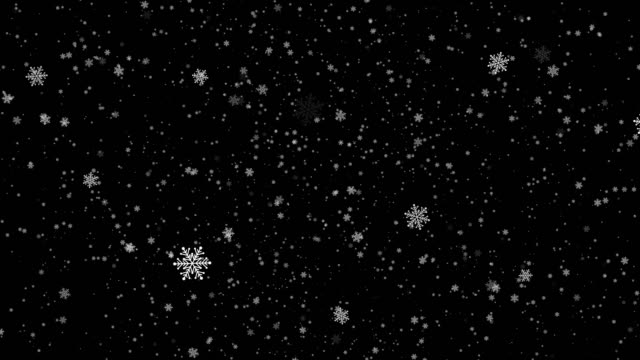 Christmas Snowflakes animation in Alpha Channel