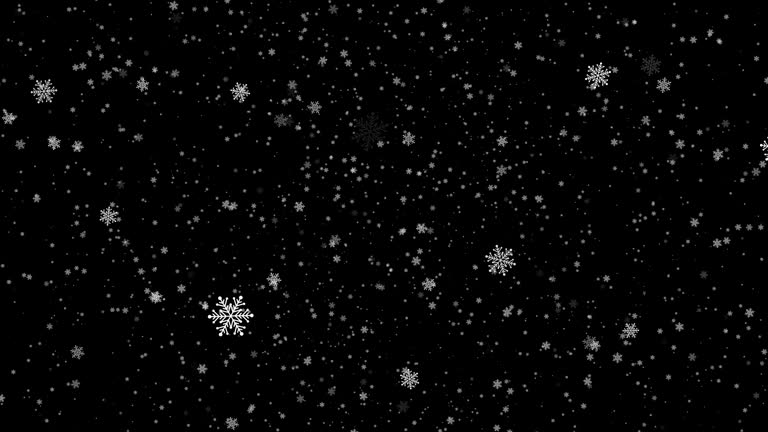 Christmas Snowflakes animation in Alpha Channel