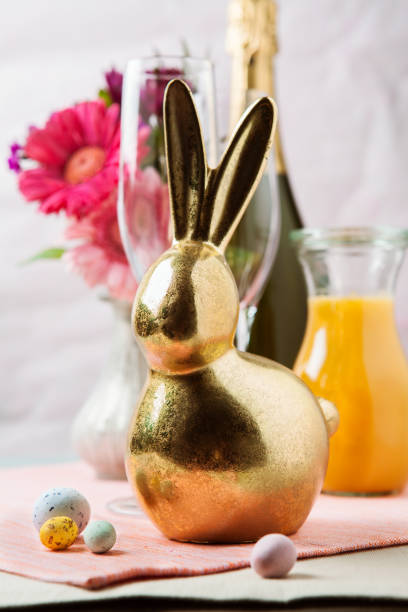 istock Mimosa cocktails with Easter decoration 1189922504