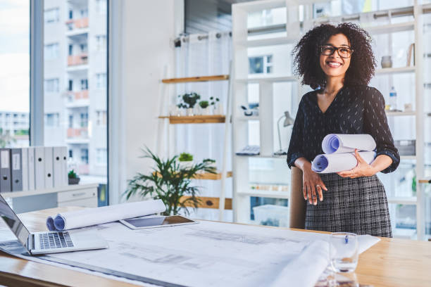 śnię to i zaprojektuję - architect women blueprint eyewear zdjęcia i obrazy z banku zdjęć