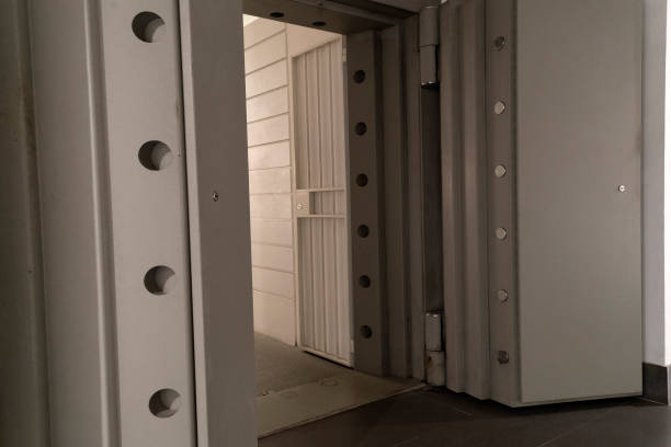 istock Inside bank safe deposit 1189930456