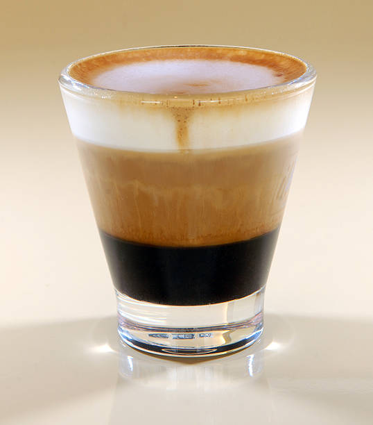 istock Mug of layered caffe latte 118993120