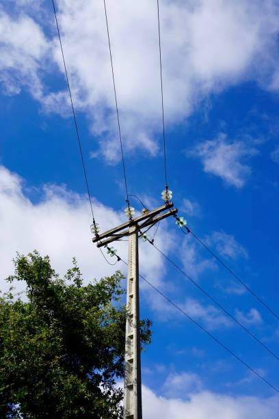 istock electricity tower and blue sky in the nature 1189931930