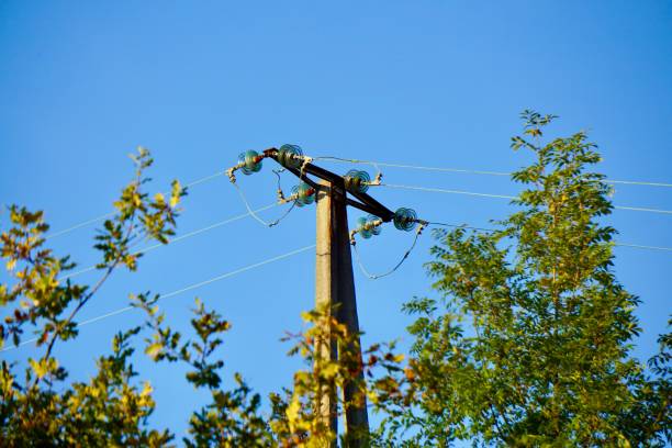 istock electricity tower and blue sky in the nature 1189931942