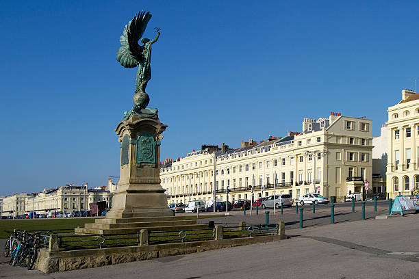Peace Statue. Hove. England The Peace Statue on seafront at Hove (Brighton). East Sussex. England Hove stock pictures, royalty-free photos & images