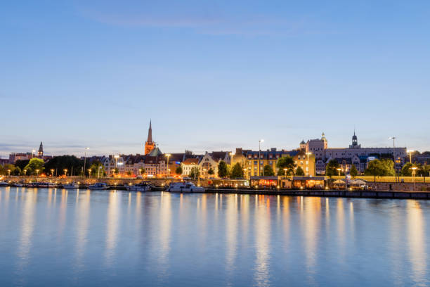 istock Szczecin and the Odra River in the evening 1189933892