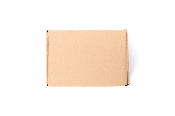 istock Eco - friendly carton box isolated on white background, space for text 1189934218