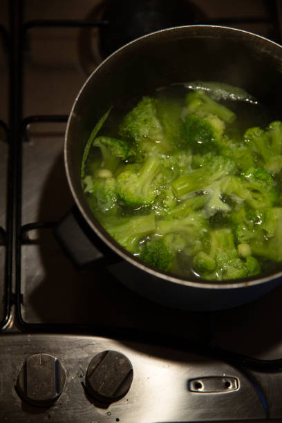 istock fresh green broccoli cooked boiled in a pan, boiling water 1189936951