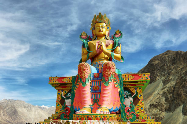 istock Maitreya Buddha statue in Diskit gompa, Nubra valley, Ladakh, India 1189937528