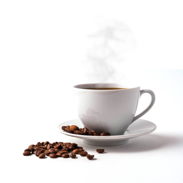 istock Coffee cup with beans isolated on white background. 1189939724