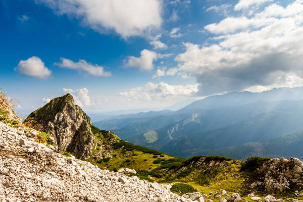 istock Mountain trail from Giewont to another peak. Beautiful mountains. Poland 1189941114