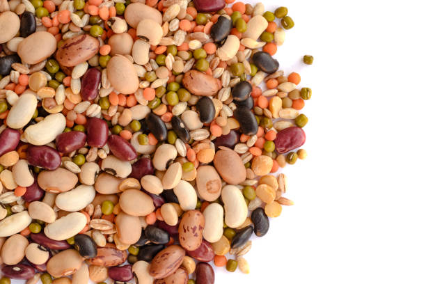 istock Mix of different beans isolated on white background. Copy space 1189941342