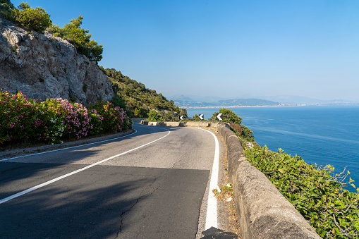 Costiera Amalfitana, Salerno, Campania, Southern Italy: the coast at summer (July).