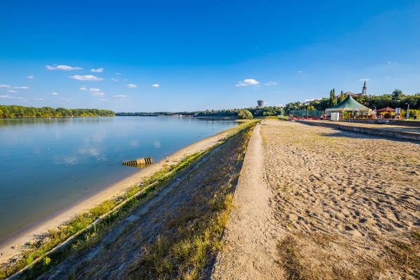 Danube River Bank - Vukovar, Podunavlje, Croatia stock photo
